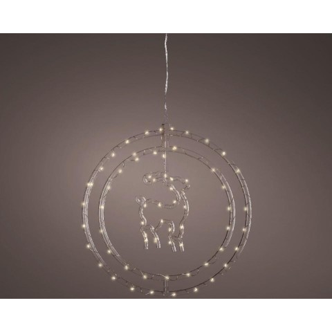 DECORAZIONE RENNA A LED H.33CM.